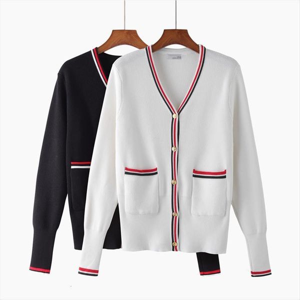 

hlbcbg spring autumn women casual sweaters cardigans s xl knitted long sleeve sweater v neck female jumper coat open cardigan, White;black