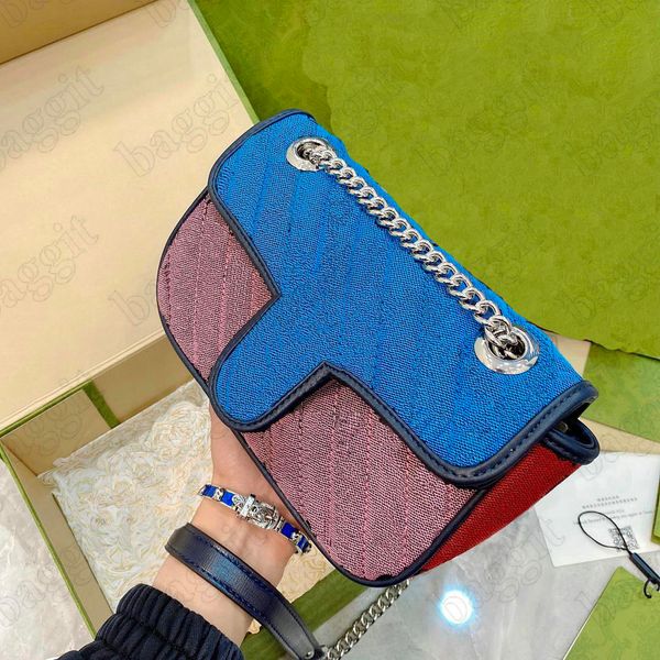 

marmont multicolor shoulder bag quilted logo-jacquard multi color leather chain diagonal matelasse canvas crossbody italy designer womens ha