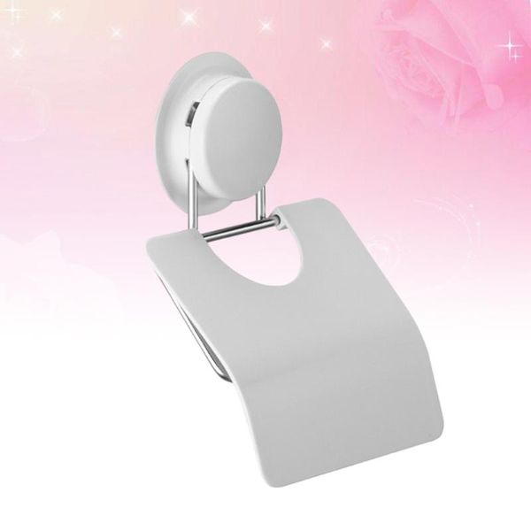 

suction cup rack strong punch-stainless steel wall paper towel holder for bathroom toilet (white) holders