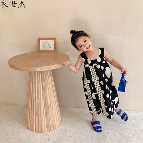 

girls nine-point pants overalls 2022 summer new baby cotton loose wide-leg pants fashion pants, Blue