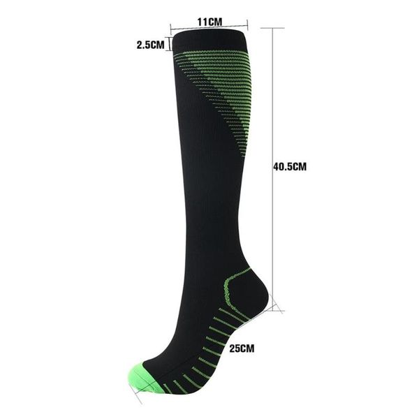 

sports socks polyester nylon hosiery outdoor footwear accessories for women men compression knee high/long printed, Black