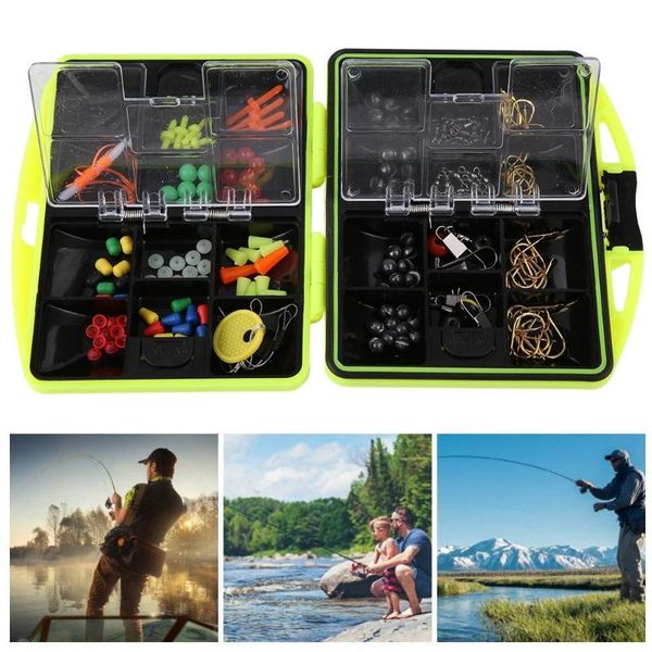 

184pcs 24 kinds portable rigs rock fishing accessories set surf casting soft lures box swivel jig lead hooks kit tools tackle