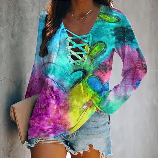 

women's hoodies & sweatshirts elegant lace-up hollow out pullover spring autumn lady long sleeve women vintage colorful striped print b, Black