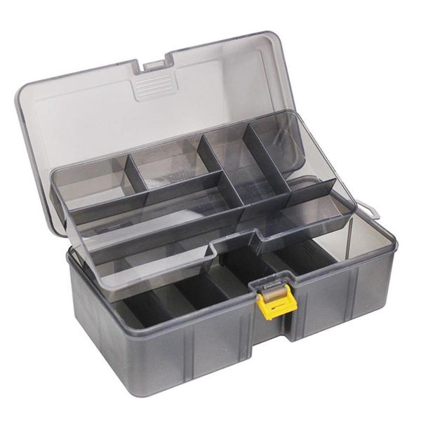 

layers thicken fishing lure storage case box plastic fish spoon hook bait tackle pesca isca fishhook accessories