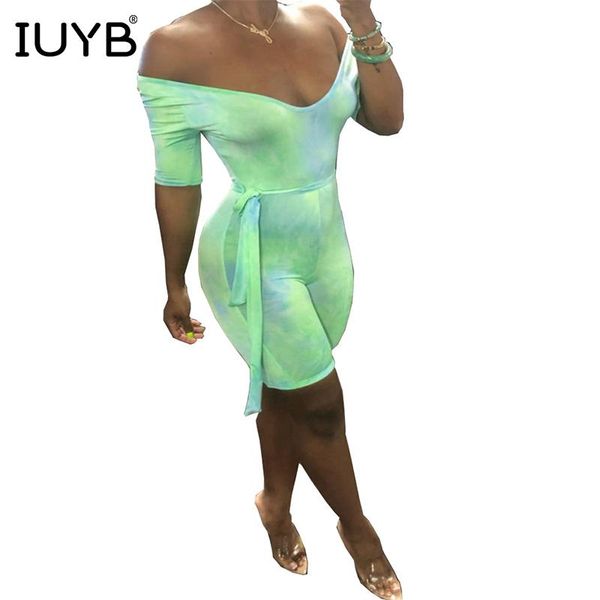 

women's jumpsuits & rompers iuyb summer 2021 high street style women long green solid middle pants fashion slash neck romper lq5008, Black;white
