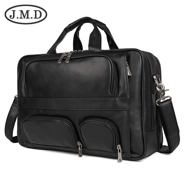

style jiameida leather busins men's bag large briefcase 17 inch lapcase