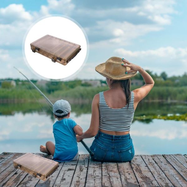

fishing accessories 1pc hand-held bait box double layer tackle