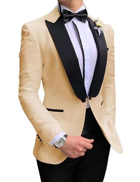 

arrival 2 pieces men suits fashion prom tuxedos blazer slim fit dinner jacket grooms for wedding (blazer+pants+tie) men's & blazers, White;black