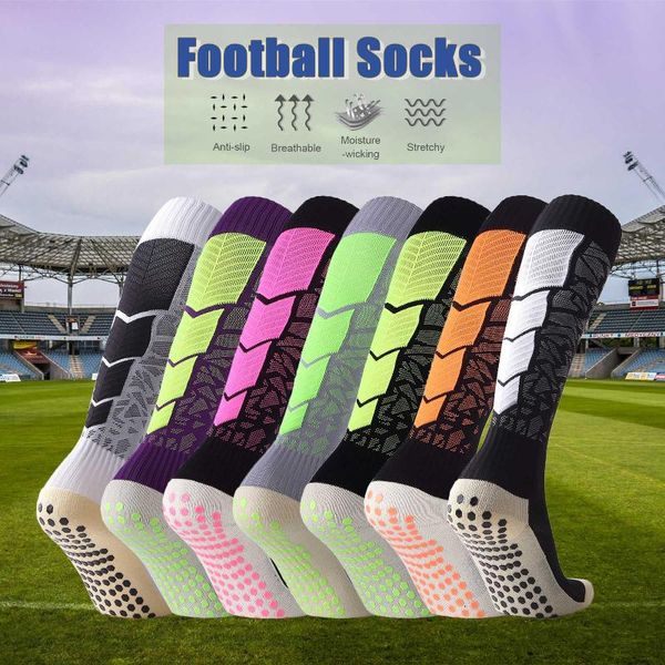 

summer anti-slip socks moisture-wicking towel sole running football yoga athletic knee high compression men women sports, Black