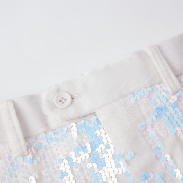 

men's pants pyjtrl design of white men sequins velvet corduroy casual floral pants brilliantly groom expandable waist singer 03ls, Black