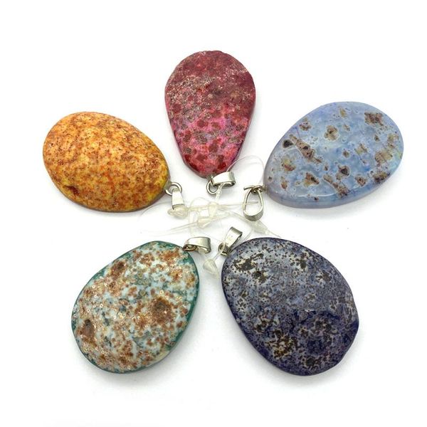 

charms 1pcs natural stone pendant crystal jewelry making necklace bracelet earrings accessories charm crafts irregular, Bronze;silver