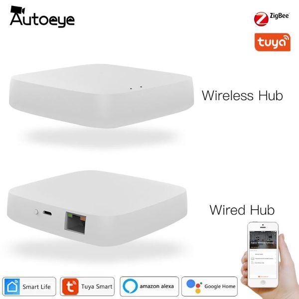 

smart home control tuya zigbee gateway hub pir door windows sensor temperature and humidity work with alexa google