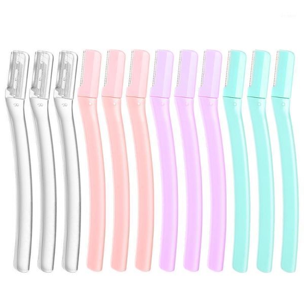 

lurrose 12pcs portable multi-purpose eyebrow razor for women ladies girls1