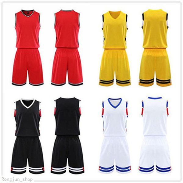 

2021 men team basketball jersey sets pantaloncini da basket sportswear running clothes white black red purple green 36 0808
