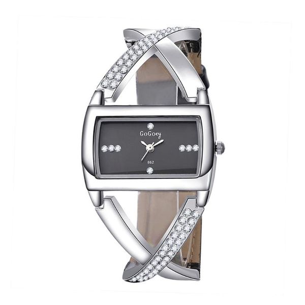 

wristwatches accessories cross bracelet crystal rhinestone casual classical pu leather band daily fashion quartz analog women wristwatch, Slivery;brown