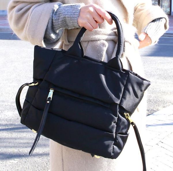 

women's bag zipper one-shoulder down space cotton oxford nylon waterproof bags