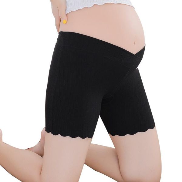 

maternity bottoms plus size underwear pregnancy safety shorts cotton for pregnant women under skirt pants mini leggings, White