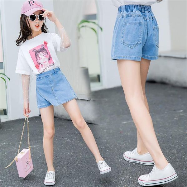 

arrivals high waisted cotton denim shorts teen girls summer mini skirts slim blue short jeans skirt with, Black