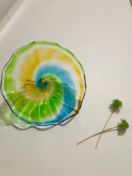 

wall lamp blown glass art custom made plates hand hanging for el decoration