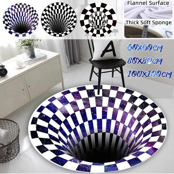 

carpets 3d volution visual illusion rug print optical areas carpet floor pad non-slip doormat blanket for home parlor decor