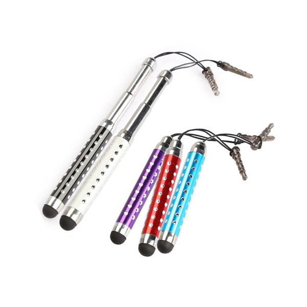 

gel pens retractable 3-tier capacitive touchsreen stylus pen styluses with rhinestone for ipad tablets touch screen h-