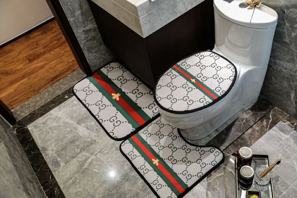 

2021 new bee bathroom carpet set bathroom sets luxury carpet rugs toliet mat door carpets living room home decoration