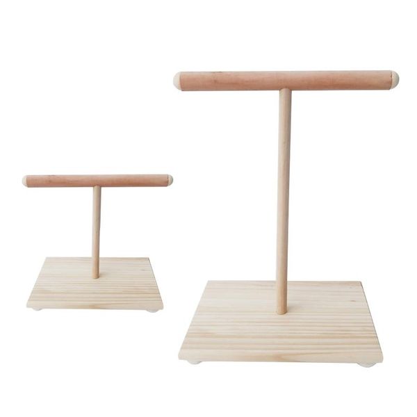 

other bird supplies wooden parrot perch t stand training grinding toys pet cockatiel cage nest play platform 066e