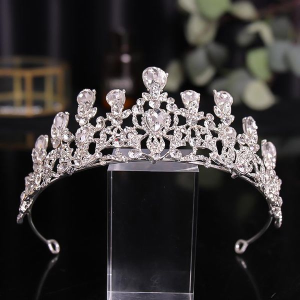 

hair clips & barrettes rose gold silver color fashion accessories crystal rhinestone tiaras and crowns queen princess wedding jewelry diadem, Golden;silver