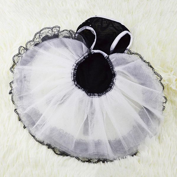 

dog apparel tutu dress glitter bow lace bubble skirt pet clothes puppy costume soft and solid color xjs789