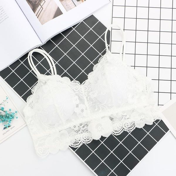 

explosion models lace beauty back lady wrapped chest bottoming tag small with pad girl hollow tube nylon bustiers & corsets, Black;white