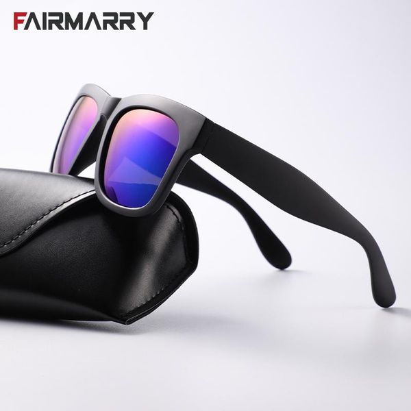 

sunglasses fairmarry classic polarized for men vintage pc thick frame sun glasses tac coated lenses hd uv400, White;black