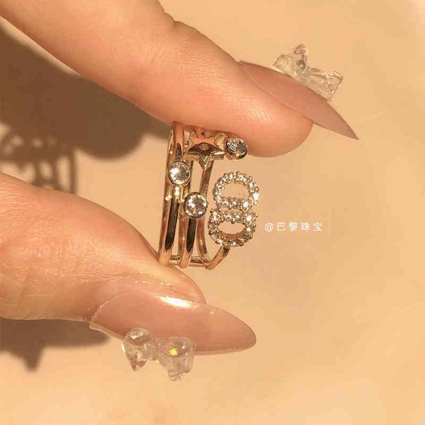 

rings d jiadijia ring 2021 texture cd design diamond star brass for women, Silver