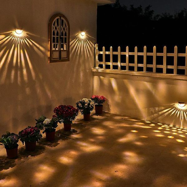 

solar lamps led lights outdoor lighting garden decoration yard fence lamp waterproof sensor wall energy saving street night light