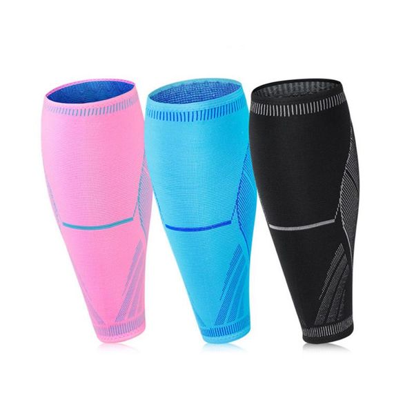 

elbow & knee pads cycling hiking running calf support men women climbing compression leg sleeve brace, Black;gray