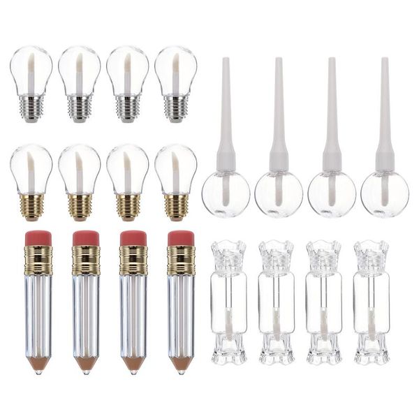 

storage bottles & jars 20pcs novelty empty lip gloss tubes ice cream light bulb shaped