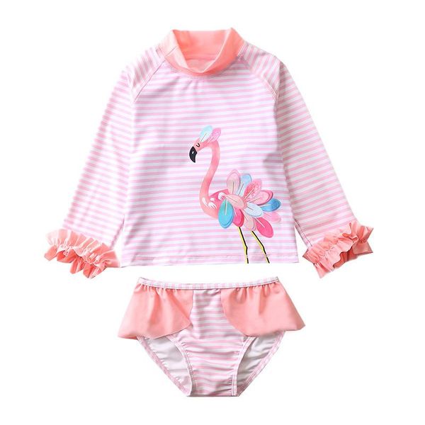 

one-piece suits children's swimsuit for children boy swimming trunks child swimwear rashguard baby fused 2021 female 1-4 year girl flam
