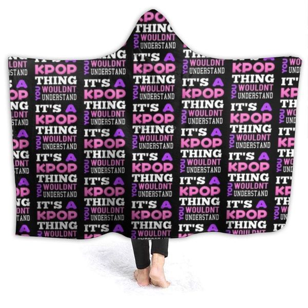 

blankets kpop blanket fashion cute with hood bedspread fleece travel soft