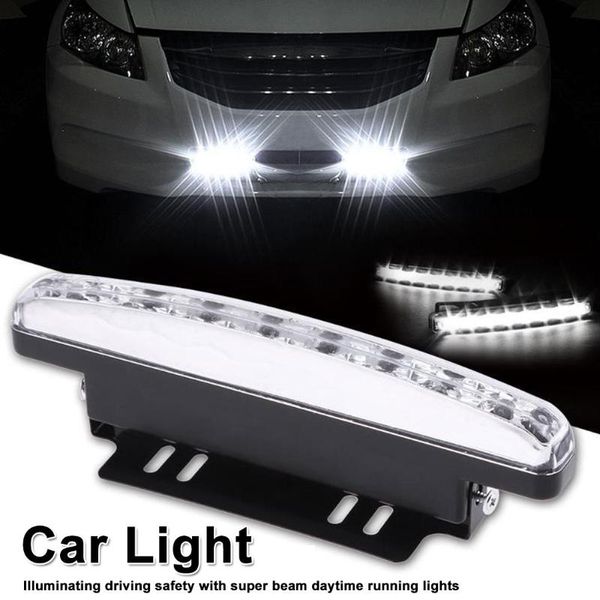 

emergency lights 2pcs 8led car daytime running light universal waterproof driving for suv sedan coupe vehicle
