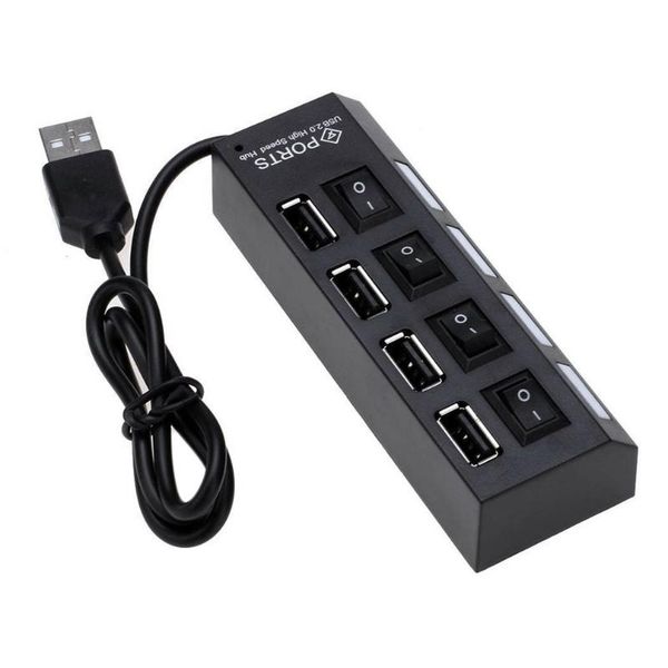 

hubs high speed 4 port usb 2.0 external multi expansion hub on off for switch