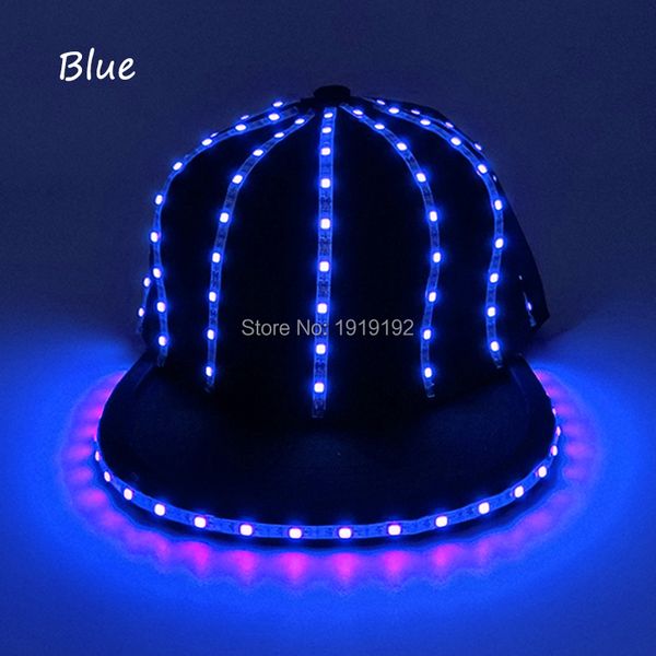 

costume accessories 6v led party cap dance party hip hop cap 6 colors available stage performance costume cap for adjustable party hat, Silver