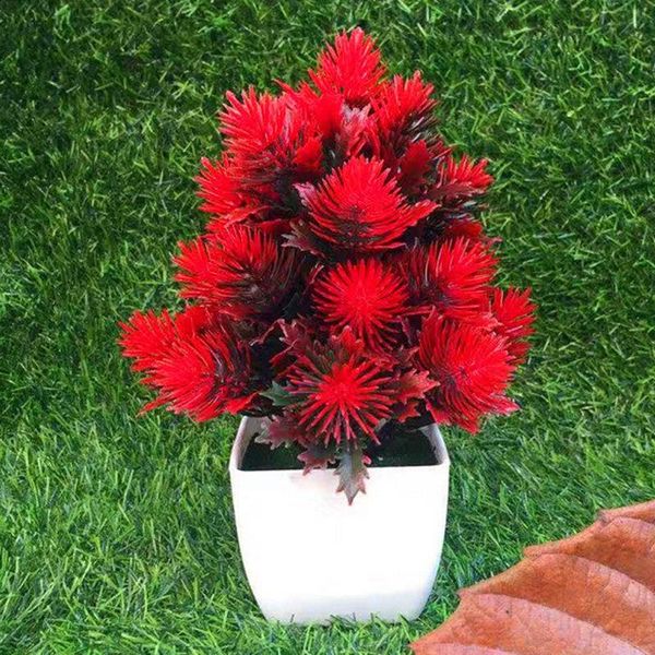 

decorative flowers & wreaths artificial mini bonsai plant home office shop restaurant lifelike fake wedding party plastic plants