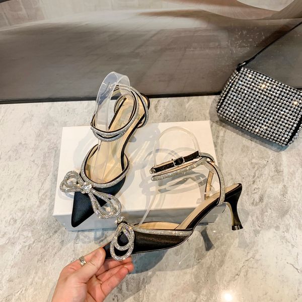 

spring and summer style luxury women shoe high heel pointed sandals fashion breathable comfortable shoe woman size 34-40, Black