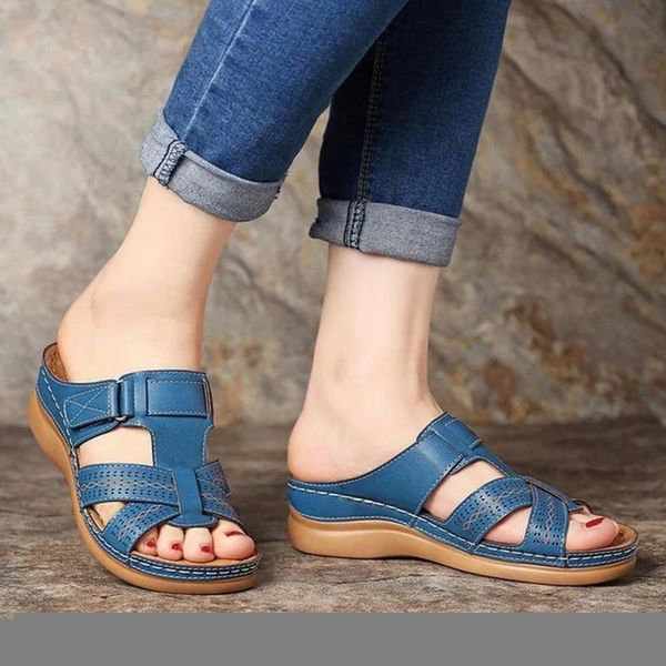 

sandals women's plus size casual 2021 solid color platform cross drag shoes, Black