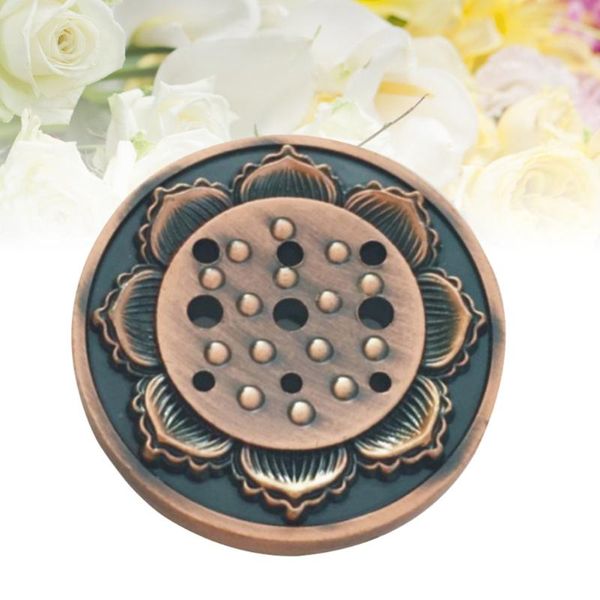 

3.5x1cm alloy incense burner dish creative lotus stand stick holder portable ash catcher tray ( fragrance lamps