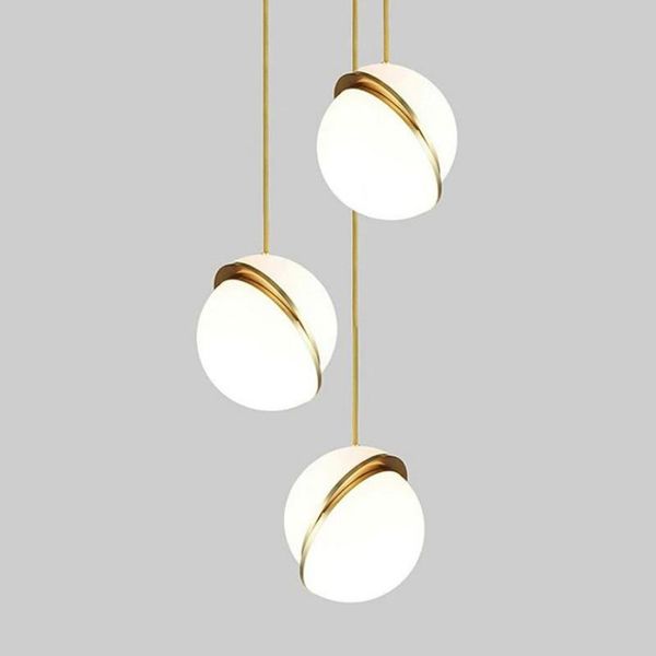 

pendant lamps home nordic moon ball chandelier acrylic gold lamp dining room living decor hanging light fixture suspendu e27