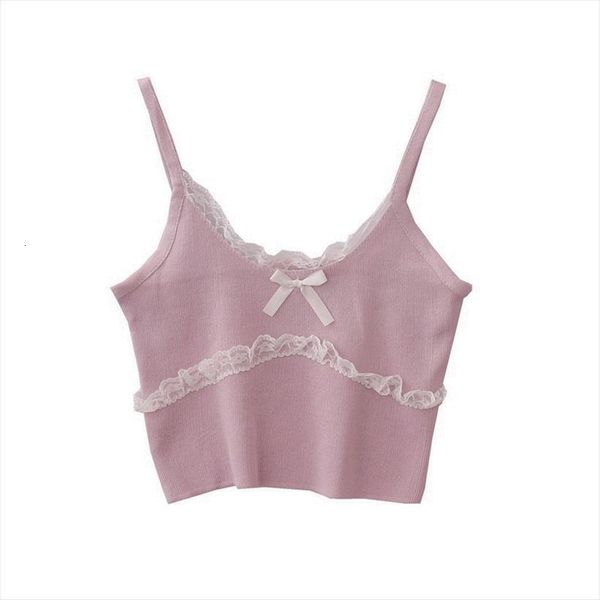 

vintage v neck tube womens cami crop white lace knitted corset female summer cute tanks girls pink black