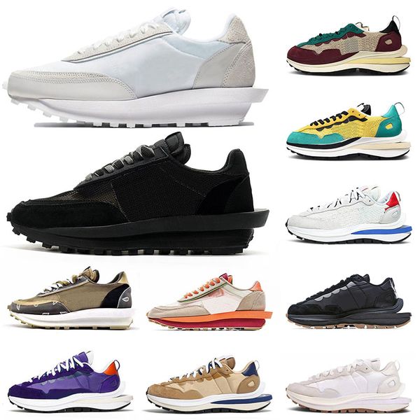

aaa+ quality sacais running shoes waffle men daybreak trainers women sports blue dark iris chunky dunky vaporwaffle ldv sail gum white big s, White;red