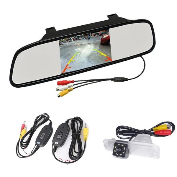 

car rear view cameras& parking sensors monitor +2.4g wireless ccd and led adjustable angle camera for kia rio k2 ub pride sedan