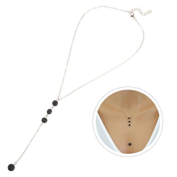 

pendant necklaces 1pc unique volcanic stone jewelry necklace creative, Silver