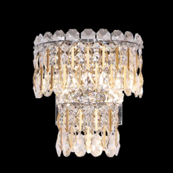 

modern two layers crystal wall lights for bedroom aplique pared cristal living room decoration lighting lamp
